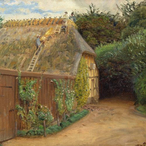 fig 3. Peter Tom-Petersen, View From Brahetrolleborg - Antique Oil Painting 