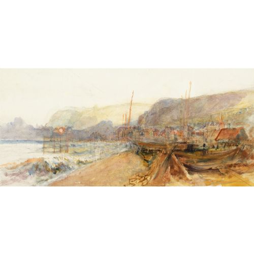 fig 1. Henry Robertson ARE, The Beach At Hastings - Antique Watercolour