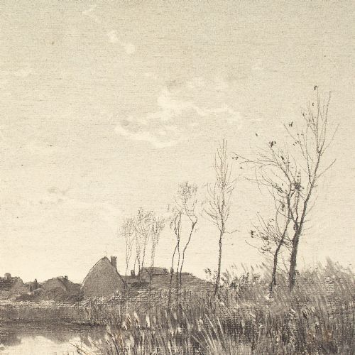 fig 2. André Paulin Bertrand, River Landscape - Mixed Media