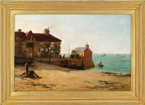 William Graham Buxton, the Dawn of the Day on the Essex Coast - Antique Oil Painting
