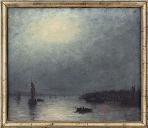 Theodoor Verstraete, Nocturne - Antique Oil Painting