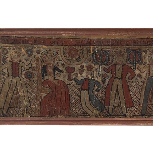 fig 3. 19th-Century Swedish School, Bonadsmålning, Nativity - Tempera on Paper