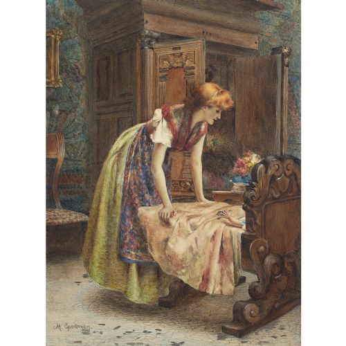 fig 1. Maude Goodman, You Darling! - Antique Watercolour