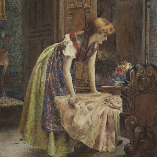 fig 2. Maude Goodman, You Darling! - Antique Watercolour