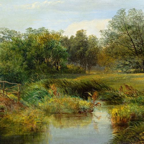 fig 5. George Vicat Cole RA, A Sunny Afternoon Near Arundel - Antique Oil Painting