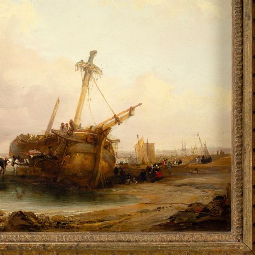 fig 3. George Balmer, The Dismantled Dutchman - Antique Oil Painting
