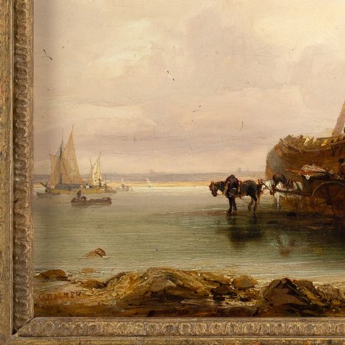 fig 4. George Balmer, The Dismantled Dutchman - Antique Oil Painting