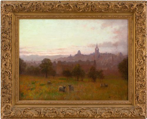 William Barr, Dusk Over Paisley - Antique Oil Painting