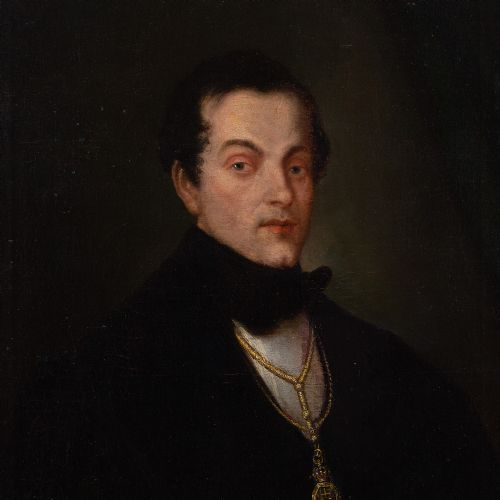fig 2. Mid-19th-Century Spanish School, Portrait Of Francisco Agustín Silvela Y Blanco - Antique Oil Painting