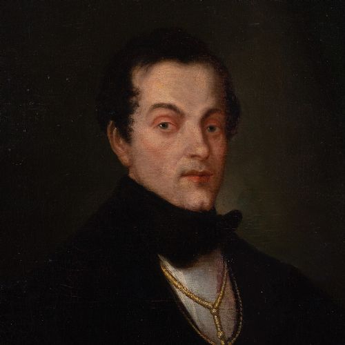 fig 3. Mid-19th-Century Spanish School, Portrait Of Francisco Agustín Silvela Y Blanco - Antique Oil Painting