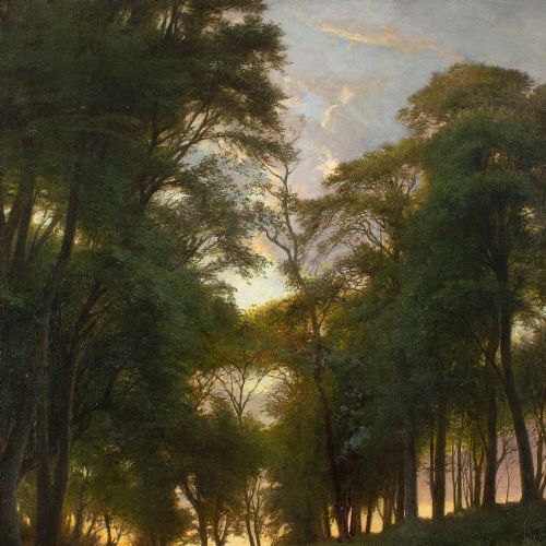 fig 3. Edvard Petersen, Evening Landscape With Cattle - Antique Oil Painting