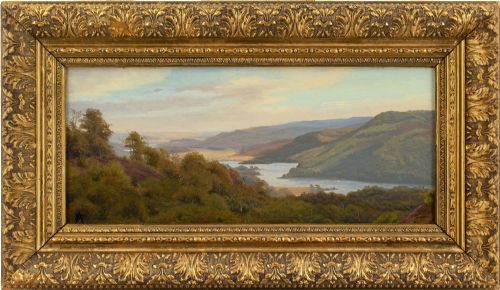 Adolf Mackeprang, View from Als, Denmark - Antique Oil Painting
