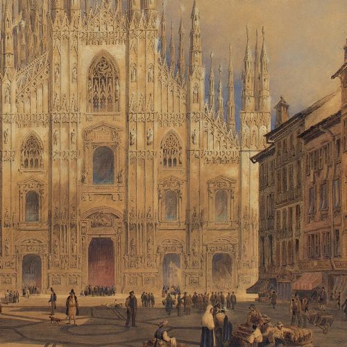 fig 5. Joseph Josiah Dodd, Duomo Di Milano - Large Antique Watercolour