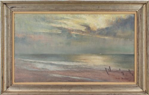 Carlo Van Her, Fin De Jour, Mariakerke, Flanders - Oil Painting