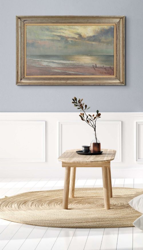 fig 2. Carlo Van Her, Fin De Jour, Mariakerke, Flanders - Oil Painting