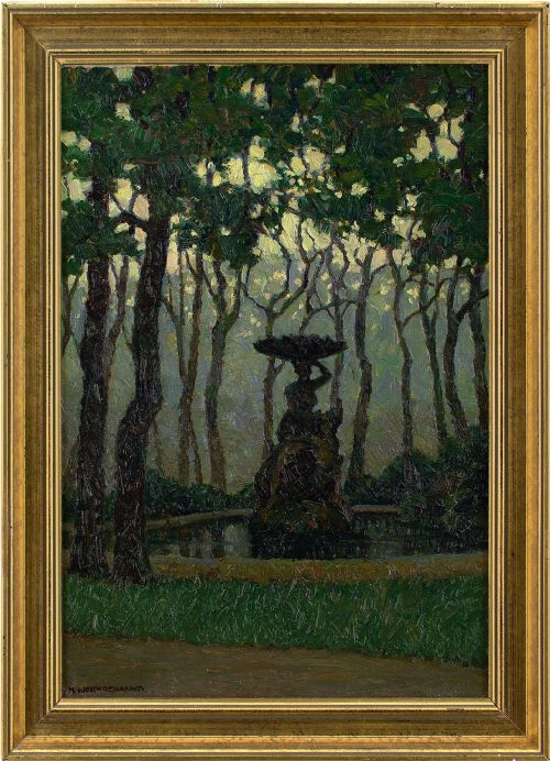 Karl Weickgenannt, Evening at the Galatea Fountain - Oil Painting