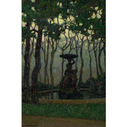 fig 3. Karl Weickgenannt, Evening At The Galatea Fountain - Oil Painting