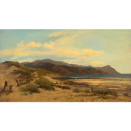 fig 1. Benjamin Williams Leader RA, Study Of Conway Bay And The Carnarvonshire Coast - Antique Oil Painting