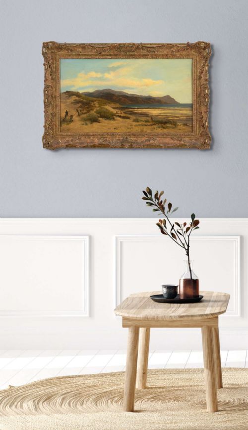 fig 3. Benjamin Williams Leader RA, Study Of Conway Bay And The Carnarvonshire Coast - Antique Oil Painting