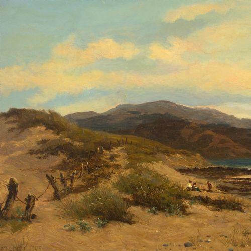 fig 5. Benjamin Williams Leader RA, Study Of Conway Bay And The Carnarvonshire Coast - Antique Oil Painting