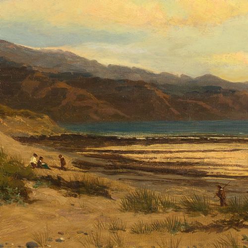 fig 6. Benjamin Williams Leader RA, Study Of Conway Bay And The Carnarvonshire Coast - Antique Oil Painting