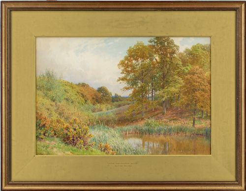 Harold Sutton Palmer Ri Rba, a Pool Near Dunsford, Surrey - Antique Watercolour