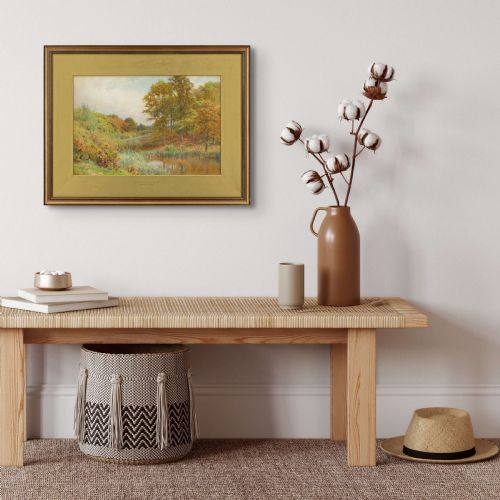 fig 1. Harold Sutton Palmer RI RBA, A Pool Near Dunsford, Surrey - Antique Watercolour 
