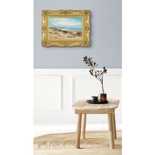 fig 1. Benjamin Williams Leader RA, Coastal View With Sand Dunes - Antique Oil Painting
