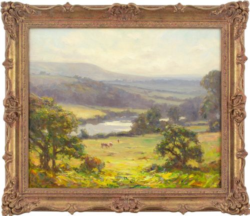 Augustus William Enness Rba, View Over the River Wharfe - Antique Oil Painting