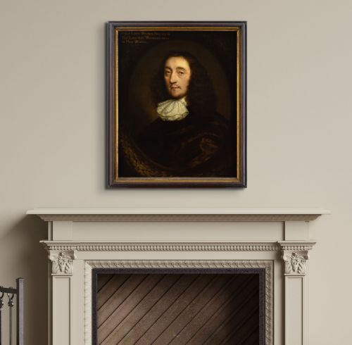 fig 3. Cornelis Jonson Van Ceulen The Younger (Attributed), Portrait Of Philip Lord Wenman - Antique Oil Painting