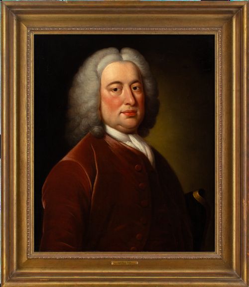 Mason Chamberlain Ra (Studio), Portrait of a Sea Captain - Antique Oil Painting