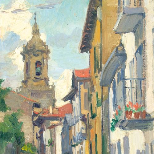 fig 3. Philippe Swyncop, Fontarabie - Oil Painting 