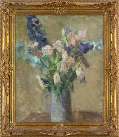 Oskar Hagemann, Still Life with Flowers - Oil Painting