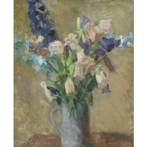 fig 1. Oskar Hagemann, Still Life With Flowers - Oil Painting