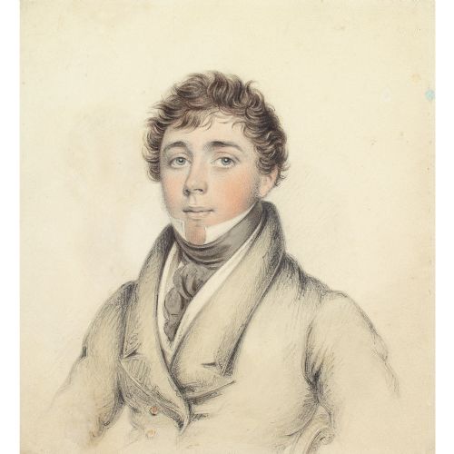 fig 1. Early 19th-Century English School, Portrait Of A Gentleman - Antique Drawing
