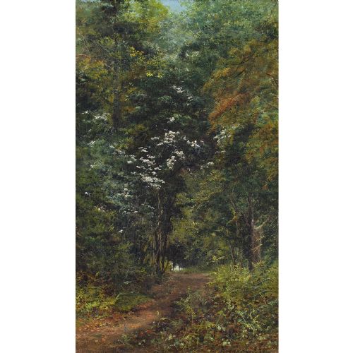fig 1. Theodore Hines, May - Antique Oil Painting