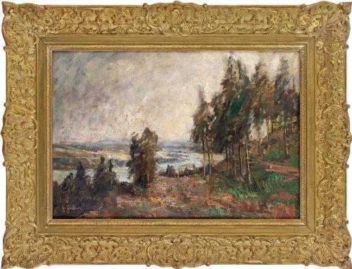 Hans Von Heider, Isar Valley, Germany - Antique Oil Painting
