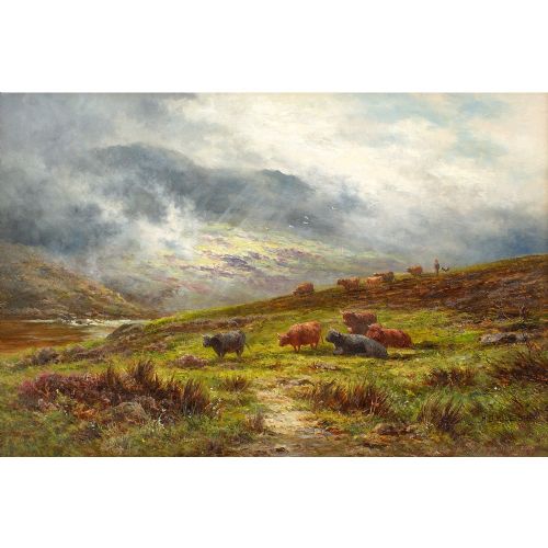 fig 2. Henry Hillingford Parker, Glen Falloch, Perthshire, Scotland - Antique Oil Painting