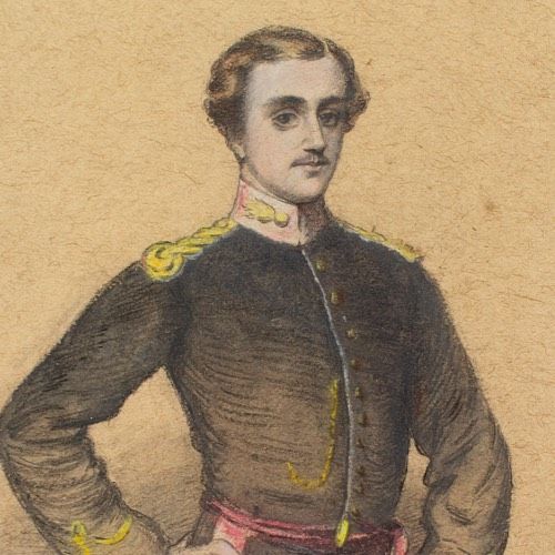 fig 3. George Bonavia, Portrait Of A Young Officer - Antique Pastel