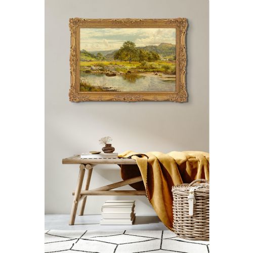 fig 2. Benjamin Williams Leader RA, On the Llugwy, Wales - Antique Oil Painting