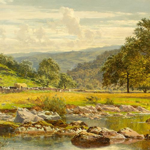 fig 7. Benjamin Williams Leader RA, On the Llugwy, Wales - Antique Oil Painting