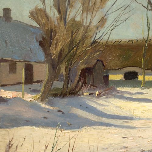 fig 3. Carlo Hornung-Jensen, Winter, Vigerslev, Copenhagen - Oil Painting