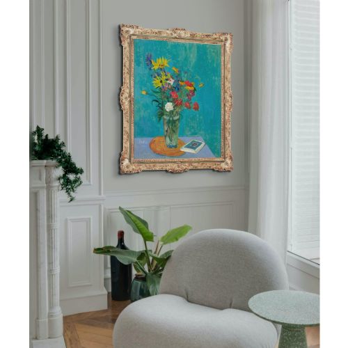 fig 2. Erik Jerken, Still Life With Flowers & Book - Oil Painting
