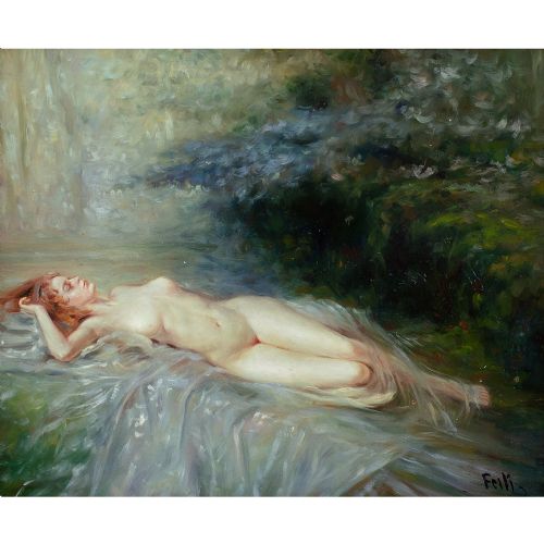 fig 1. Early 20th-Century Symbolist School, Reverie - Oil Painting