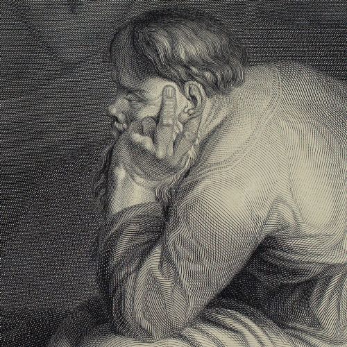 fig 5. Johan Frederik Clemens After Nicolai Abraham Abildgaard, Socrates - Antique Engraving 