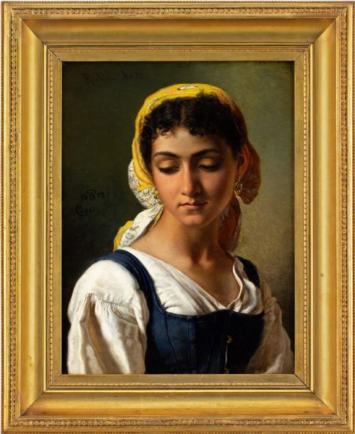 Wenzel Tornøe, Rubina from Capri - Antique Oil Painting