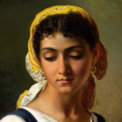 fig 4. Wenzel Tornøe, Rubina From Capri - Antique Oil Painting 