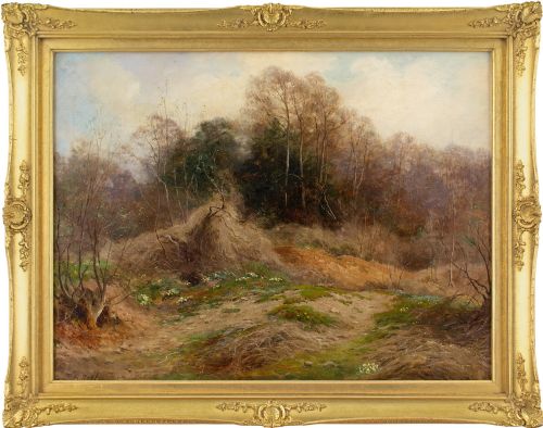 John Bates Noel, Under April Skies - Antique Oil Painting