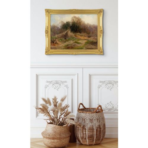 fig 4. John Bates Noel, Under April Skies - Antique Oil Painting 