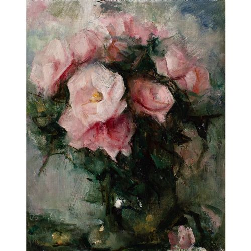 fig 1. Jean Laudy, Still Life With Roses - Oil Painting 